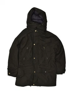 EDDIE BAUER Mens Hooded Padded Jacket UK 36 Small Black Polyester IC01 - Picture 1 of 3