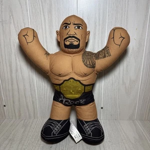 Peluche WWE 2012 The Rock Wrestling Brawlin Buddies 16" peluche NON TESTATO - Foto 1 di 2
