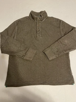 Wellen Size XL Sweater High Tide Organic Cotton Pullover Moss Green Huckberry - Image 1 of 4