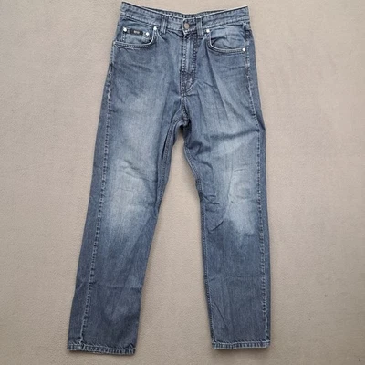 HUGO BOSS Men Jeans Blue Wash Straight Fit Size 30x30 Designer - Image 1 of 4