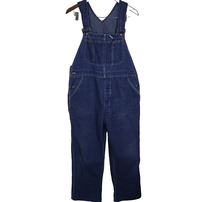 Mono con tirantes Big Mac de colección para hombre 38x29 azul denim años 70 cuadrado bak ropa de trabajo hecho en EE. UU. Foto 1 de 4