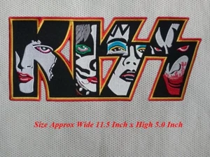 Large Size KISS Rock Music Band Embroidered Patches Iron or Sew on Coat/Jacket - Picture 1 of 4