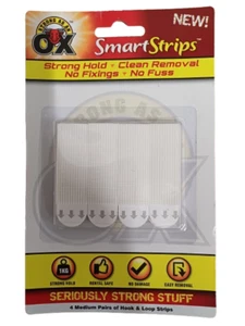 Tiras colgantes medianas seriamente fuertes gancho bucle 1 kg sujeción autoadhesiva - Imagen 1 de 3