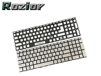 NEW HP 15-dw3033dx 15-dw2065st 15-dw2063st 15-dw3025od Backlit Keyboard Silver - Image 1 of 4