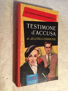 AGATHA CHRISTIE TESTIMONE D'ACCUSA MONDADORI IL GIRASOLE 1° EDIZIONE 1958 - Picture 1 of 1