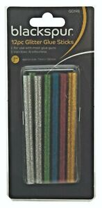12 X Glitter Colour Glue Sticks For Electric Hot Melt Glue Gun 7mm x 100mm Long