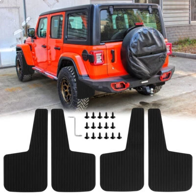 For Jeep Wrangler YJ TJ JK 4Pcs Flaps Splash Mudguards Mudflaps Splashguards - Image 1 of 4