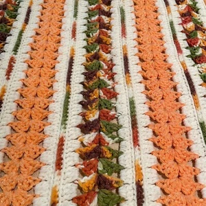 VTG Handmade Alice Duke Knit Afghan  Grannie Core CottageCore Colorful 56X50 EC - Picture 1 of 6