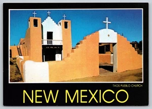 Postcard New Mexico Taos Pueblo Church 22A - Picture 1 of 2