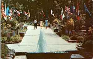 Warms Springs CA Flag of Americas Walk Little White House postcard JP10 - Picture 1 of 2