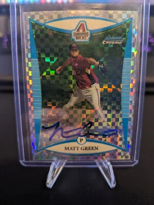 2008 Topps Chrome Matt Green AUTO BCP266 /250 - Image 1 of 2
