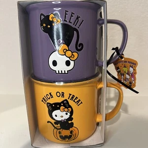 Hello Kitty And Friends Halloween Black Cat Mug Cup Set 2 Pack Sanrio 2024 - Picture 1 of 8