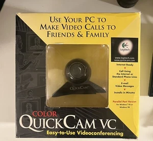 Color Logitech QUICKCAM VC WebCam Usa PC per Videoconferenza Vintage Parallela - Foto 1 di 7