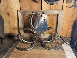 St Croix Forge Horseshoe Decorative Candle Holder Sculpture - Picture 1 of 7