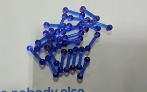 Körperschmuck blau Acryl Vorteilspackung - 25 kostenloser Versand! - Bild 1 von 3