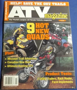 ATV  MAGAZINE- FALL 2000   YAMAHA 660R RAPTOR  ARCTIC 250 4X4    POLARIS QUADS - Picture 1 of 5