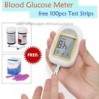 Blood Sugar Test Kit Diabetes Sugar Monitor 100 Lancets 100 Strips Meter