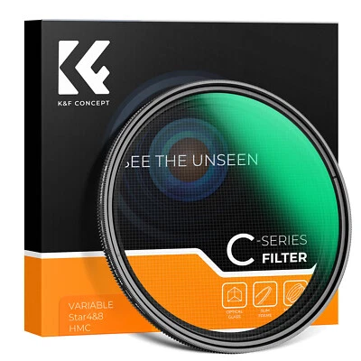 K&F Concept Lens Filter Star Light 4-8 Line 58mm 67mm 77mm C Green Coating - Image 1 of 4