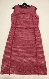 Tory Burch Women's 10 Sheath Dress Petula Pink Purple Tweed Sleeveless EUC - Picture 1 of 5