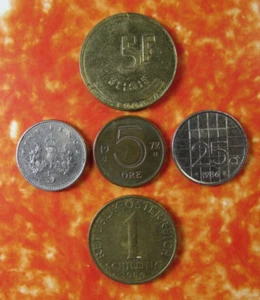 Lot **WORLD COINS (1972-1993) *AUSTRIA *Netherlands *BELGIUM *Sweden *UK/England - Bild 1 von 7