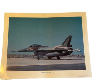 F-16 Fighting Falcon GD F-16A 20x16" Laminated Photo Print by PGC #075 (1987) - Picture 1 of 6