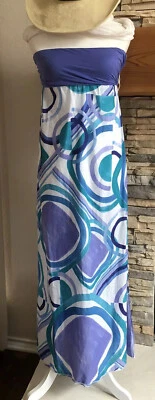 Stile Benetton Summer макси платье SM Bandeau EUC с подкладкой легкий - Изображение 1 из 4