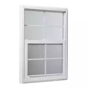 TAFCO WINDOWS Single Hung Vinyl Insulated Window Double-Pane w/ Grids in White - Picture 1 of 3