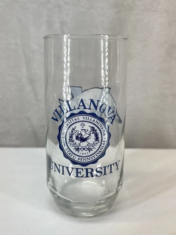 Vintage Libbey Villanova University Wildcats  6" Glass 16 oz Tumbler - EUC Cover