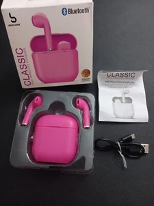 Auricolari Bluetooth Wireless Rosa Basso Jaxx Classic True Ear Bud Cuffie - Foto 1 di 13