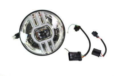 Faro integrado Cyron 7 pulgadas Beast 2 cromado para Harley Davidson Foto 1 de 4