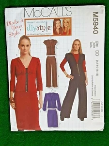 McCall's Pattern M5940 Top Skirt Pants Stretch Knits Sz DD 12 14 16 18 UNCUT - Picture 1 of 2
