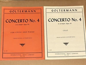 Goltermann: Concerto No 4 In G Major Op. 65 Cello Piano–by Klengel (IMC # 1606) - Picture 1 of 5