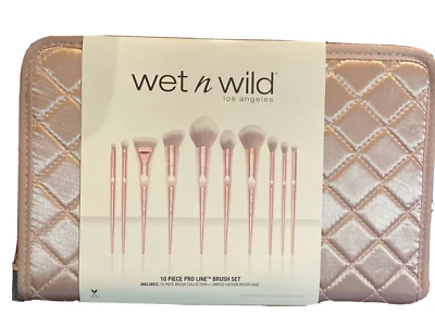 Wet N Wild Limited Edition 10 piece Holiday Pro Line Makeup Brush Gift Set NEW - Image 1 of 4