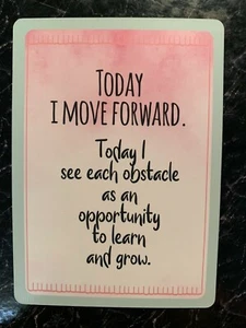Affirmation Card TODAY I MOVE FORWARD  Keepsake Wallet Card - Picture 1 of 3