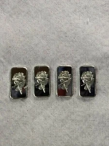 4 - Barra de plata pura fina de 1 gramo rosa de San Valentín .999 ¡Gran regalo o coleccionable!  - Imagen 1 de 2