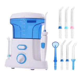Electric Dental Flosser Water Jet Pick Oral Care Teeth Cleaner Irrigator +7 Tips - Picture 1 of 9