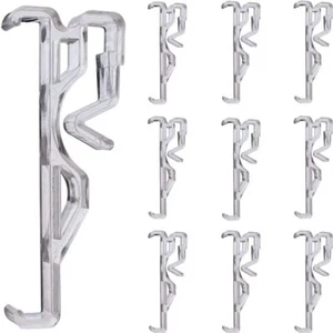 Valance Clips 10Pcs 2.5Inch Clear Plastic Hidden Retainer Holder Clip for Wi... - Picture 1 of 5
