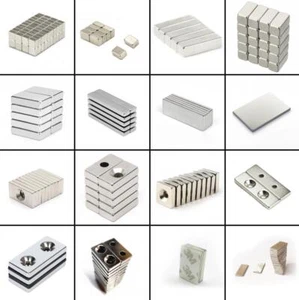 ★TheQ★ Quadermagnete Supermagnet mit Bohrung selbstklebend 3M-Schaumkleber - Bild 1 von 60