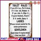 Tin Plaque Wall Sign Retro Painting Toilet Rules Metal Plate Poster For Bar Home