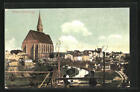 Neu-Oetting, Ansichtskarte, Teilansicht mit Kirche 1911 