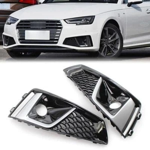 For Audi A4 B9 S-LINE S4 2018-2020 Front Bumper Grille Fog Light Lamp Cover - Picture 1 of 8