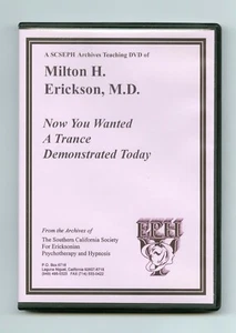 Now You Wanted a Trance Demonstrated Today - Milton H. Erickson - NLP - DVD - Picture 1 of 2