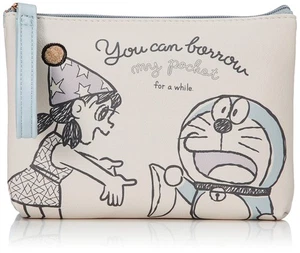 Aldi I'm Doraemon Doraemon One-Point Embroidered Double Pouch A (Hat with Gold E - Picture 1 of 4