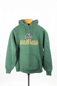 Champion NOTRE DAME Sudadera con Capucha Verde Oscuro Mezcla de Algodón Polar, Talla M - Imagen 1 de 10