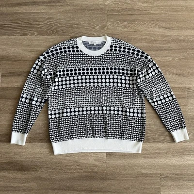 Suéter Pullover Loft Geométrico Negro Blanco Mujer’s XL Foto 1 de 4