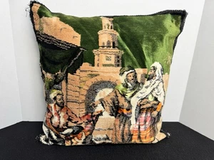 Almohada de terciopelo estilo viejo mundo vintage hecha en Italia algodón rayón LEER - Imagen 1 de 17