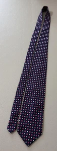 Corbata de seda geométrica BROOKS BROTHERS azul rosa blanco EE. UU. 573/4 x 33/4 - Imagen 1 de 5