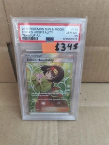 2018 Pokemon JPN Sun & Moon Tag Bolt #107 Full Art/Erika's Hospitality PSA 10 - Bild 1 von 2