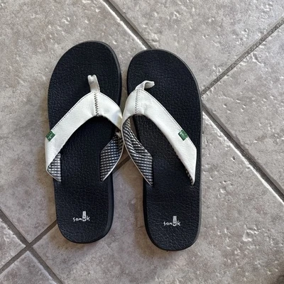 Chanclas Sanuk Yoga Mat blancas para mujer talla 11 Foto 1 de 3