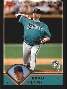 2003 Topps Black Florida Marlins Baseball Card #504 Brad Penny /52 - Picture 1 of 2